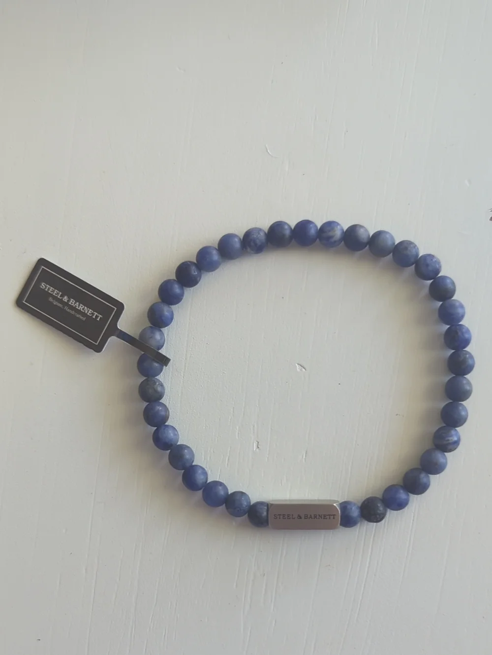 Steel & Barnett Blue Soladite Beaded Bracelet